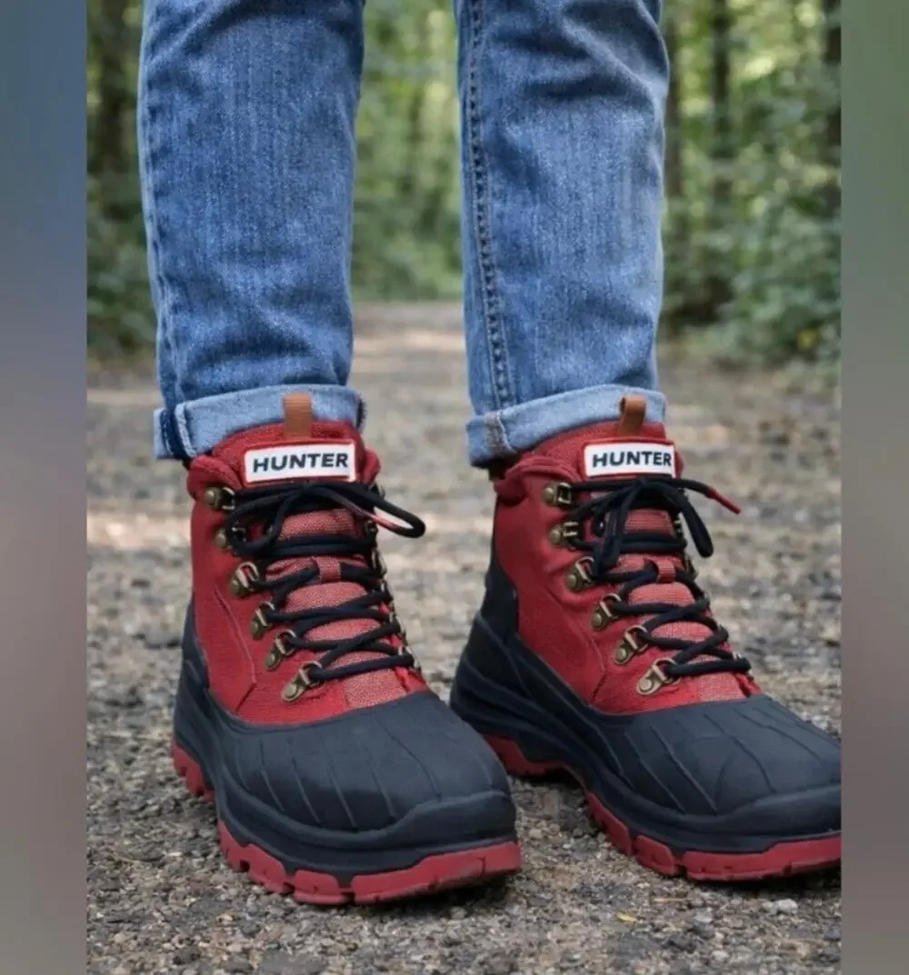 Hunter | Explorer Waterproof NWT Red/Black Duck Boots Size 7